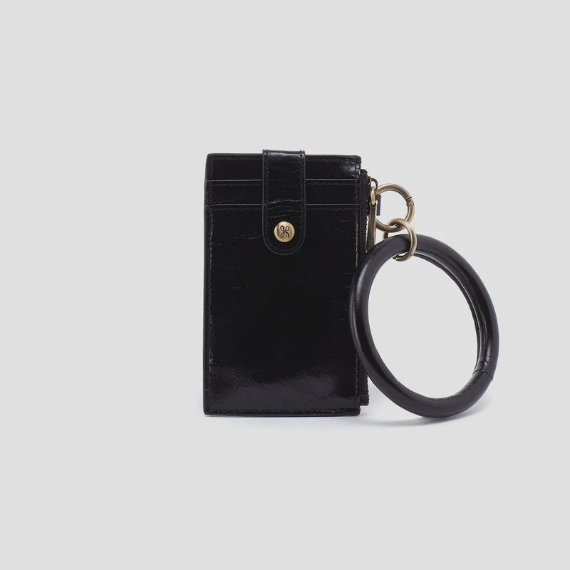 Ring Credit Card Wristlet, Color: Black