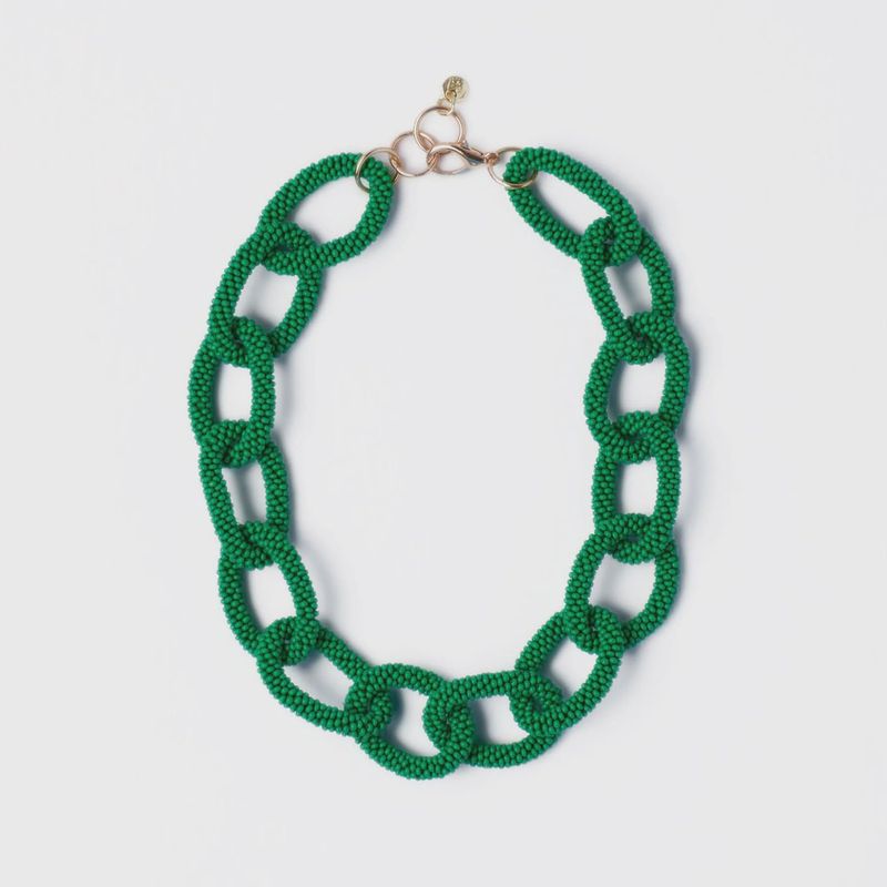 Jenna Chain Link Beaded Necklace