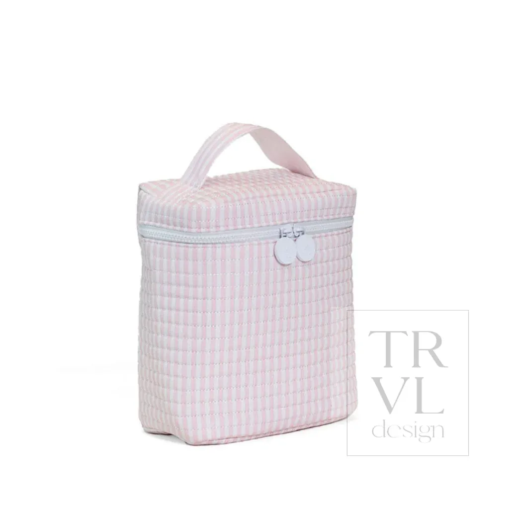 Pimlico Stripe Quilted Go Go Lunch Bag, Color: Pink