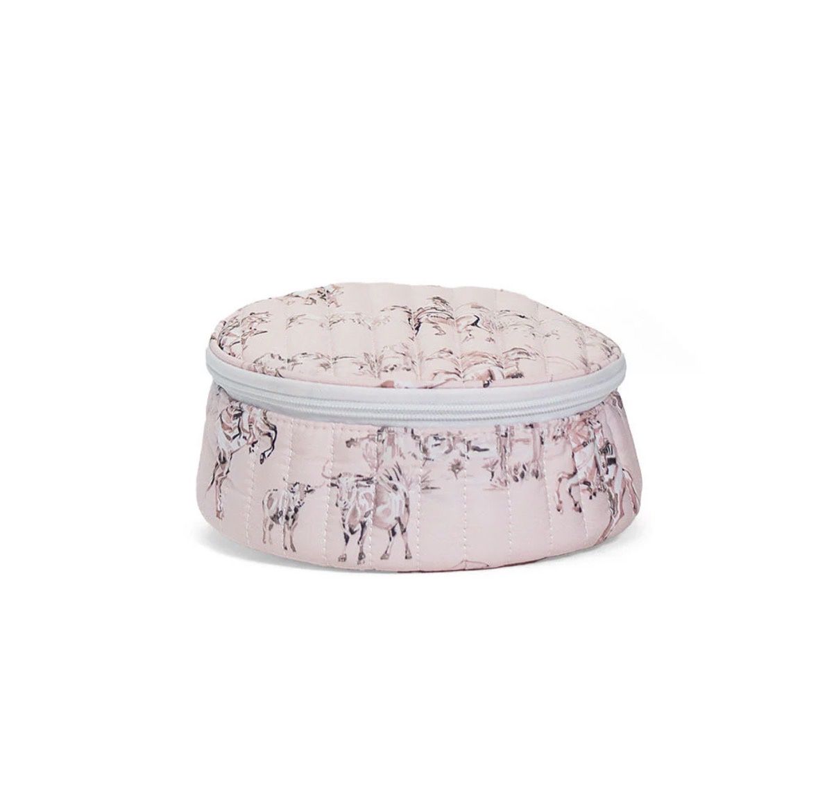 Cowgirl Toile Quilted Jewel Round