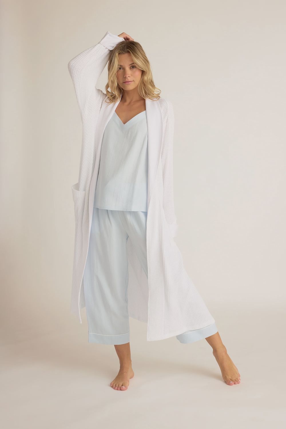 Waffle Robe, Color: White, Size: Sm/Med