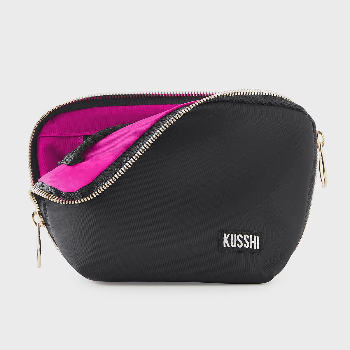 Everyday Makeup Bag, Color: Black/Pink