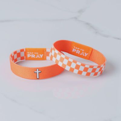 Tap to Pray - Orange &amp; White Checkers