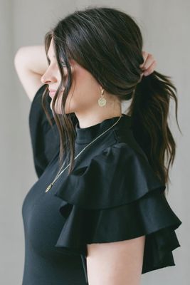 Psalm 91:4 Hoop Earrings