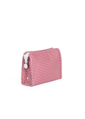 Gingham Red Roadie Zip Pouch