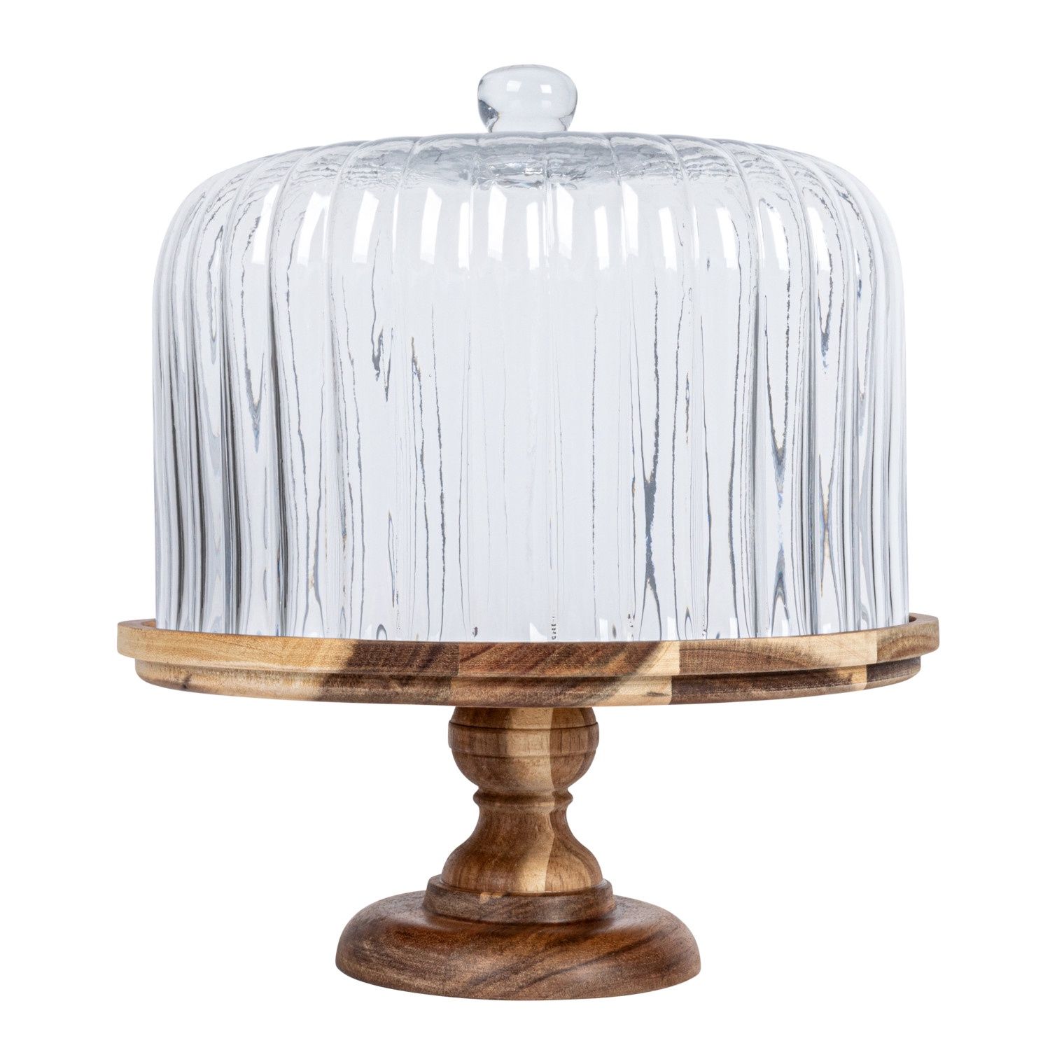 Fluted Cloche Cake Stand