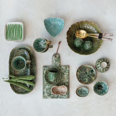 Reactive Glaze Olive Oil Dish