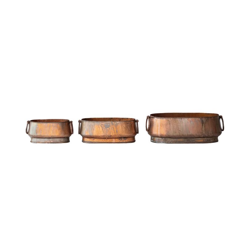 Oval Copper Planter