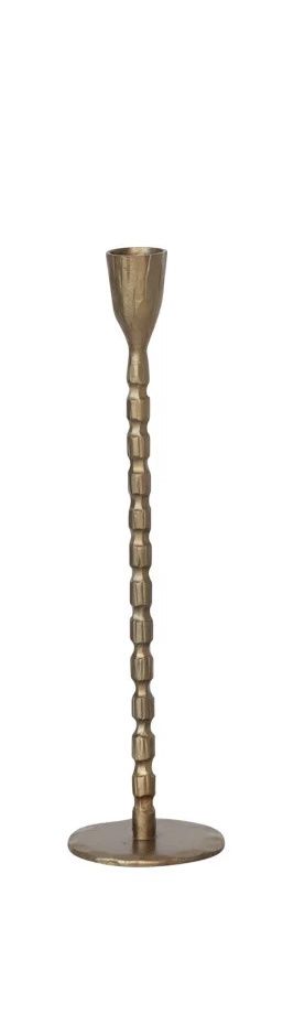 Brass Silhouette Taper Holder, Size: Mini 12 in