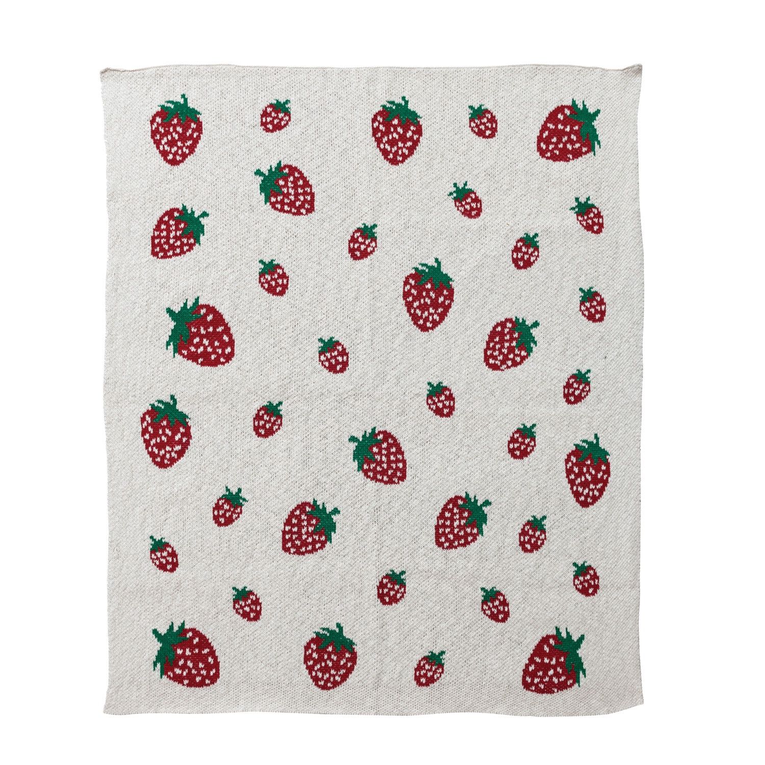 Strawberry Knit Baby Blanket