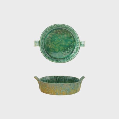 Reactive Glaze Baker with Handle