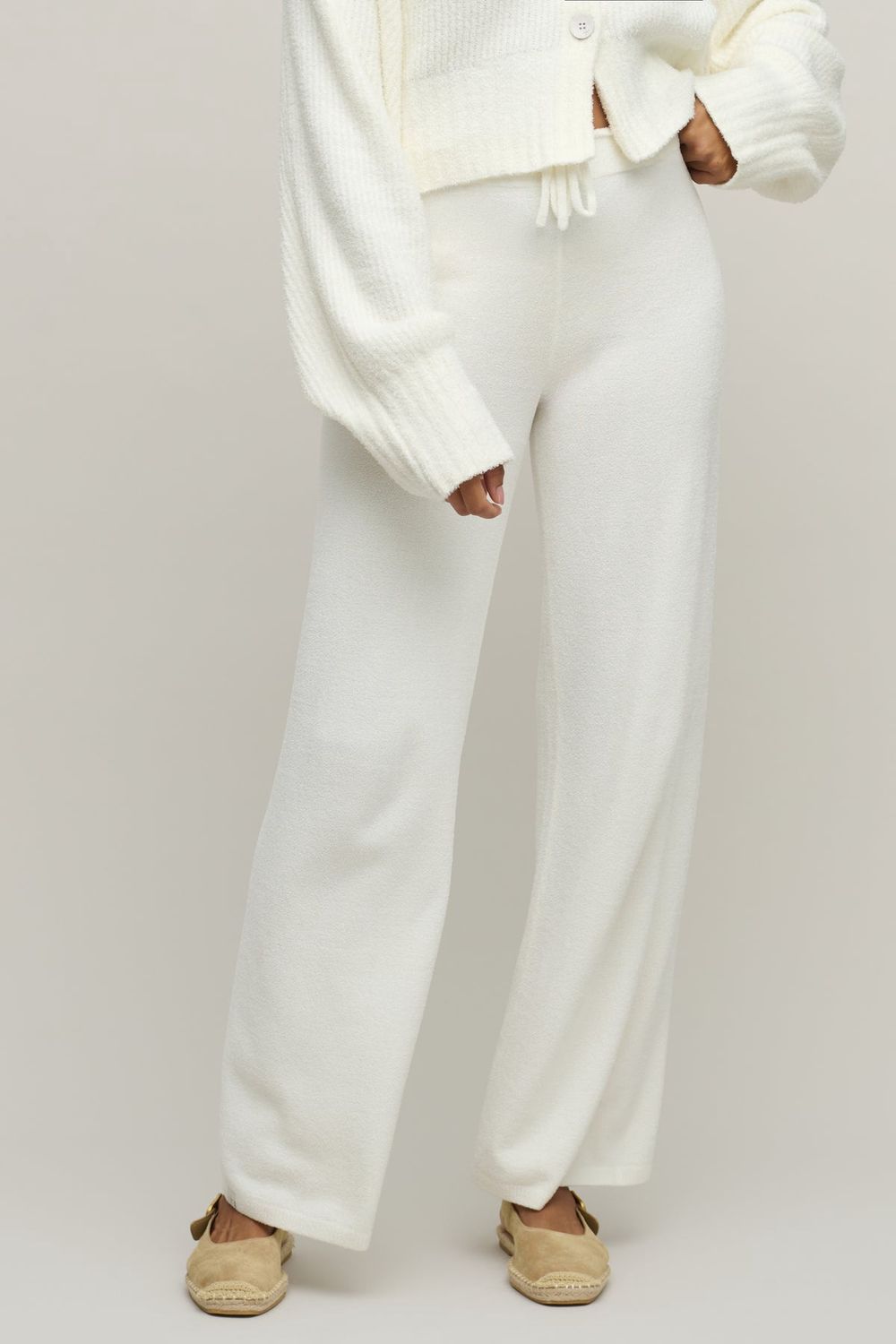 CCUL Tie Waist Relaxed Pant, Color: Pearl, Size: XS