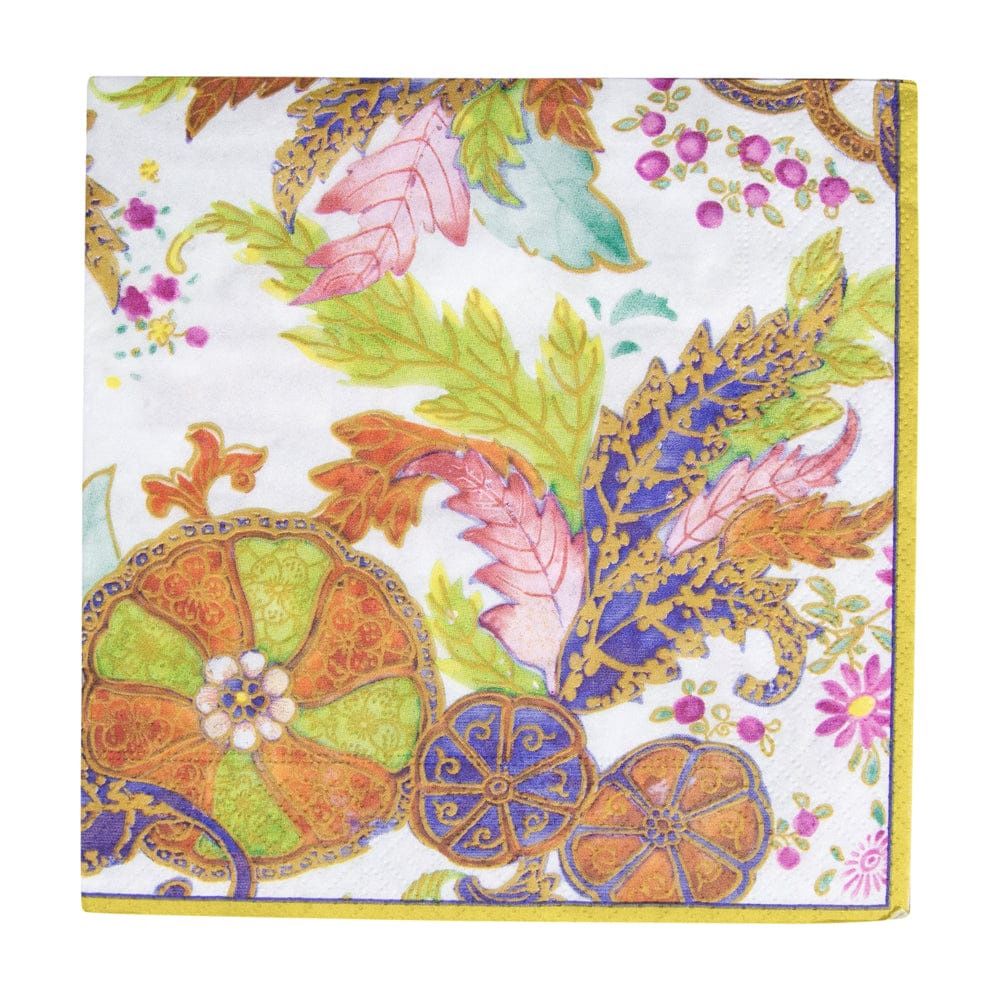 Ivory Tobacco Leaf Luncheon Napkin