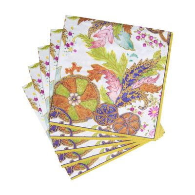 Ivory Tobacco Leaf Luncheon Napkin