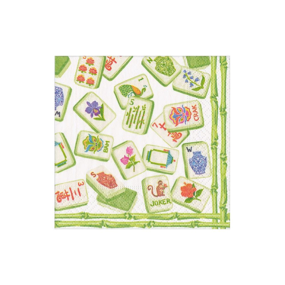 Green Mahjong Cocktail Napkins