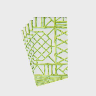 Bamboo Screen Moss Green Guest Towel