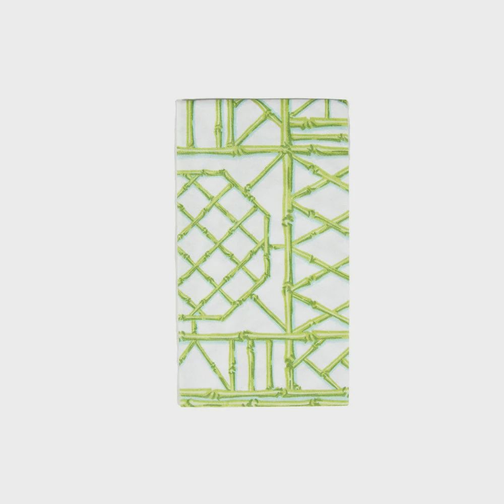 Bamboo Screen Moss Green Guest Towel