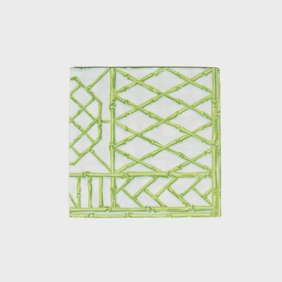 Bamboo Screen Moss Green Luncheon Napkins