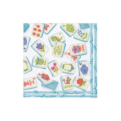 Robin's Egg Mahjong Cocktail Napkin