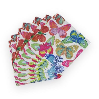 Butterflies Bright Cocktail Napkin