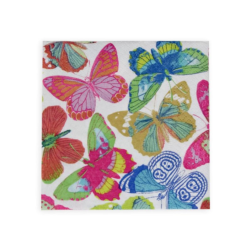 Butterflies Bright Cocktail Napkin