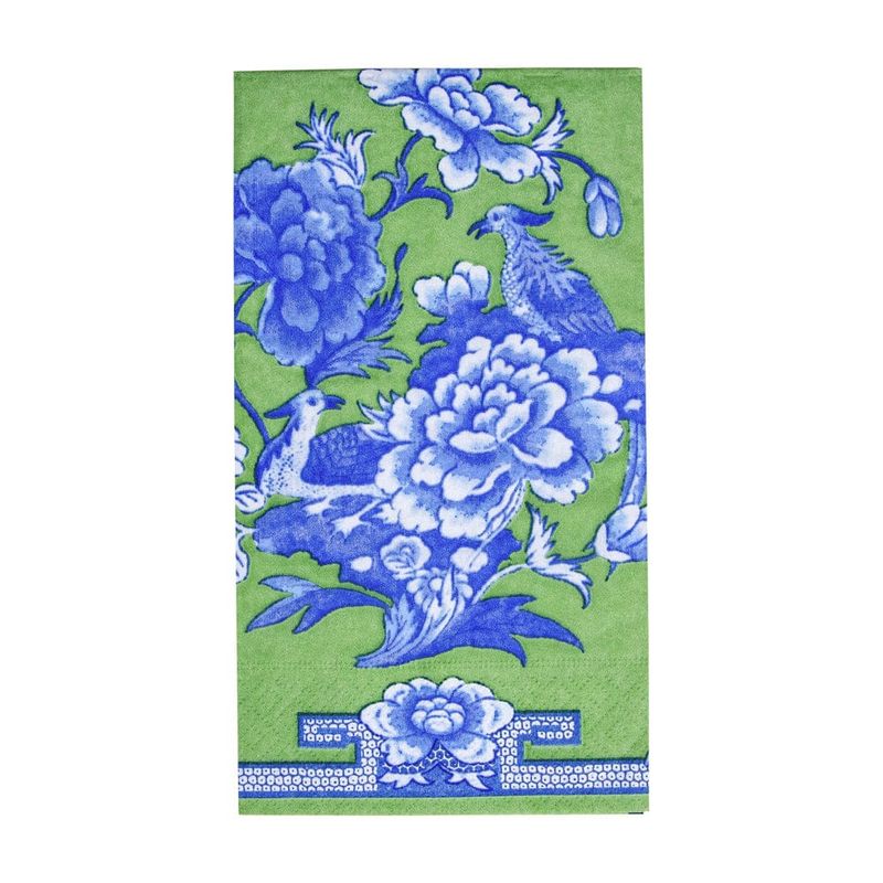 Green and Blue Plate Guest Towel