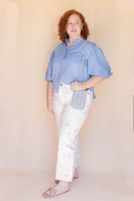 Faded Flower Jean