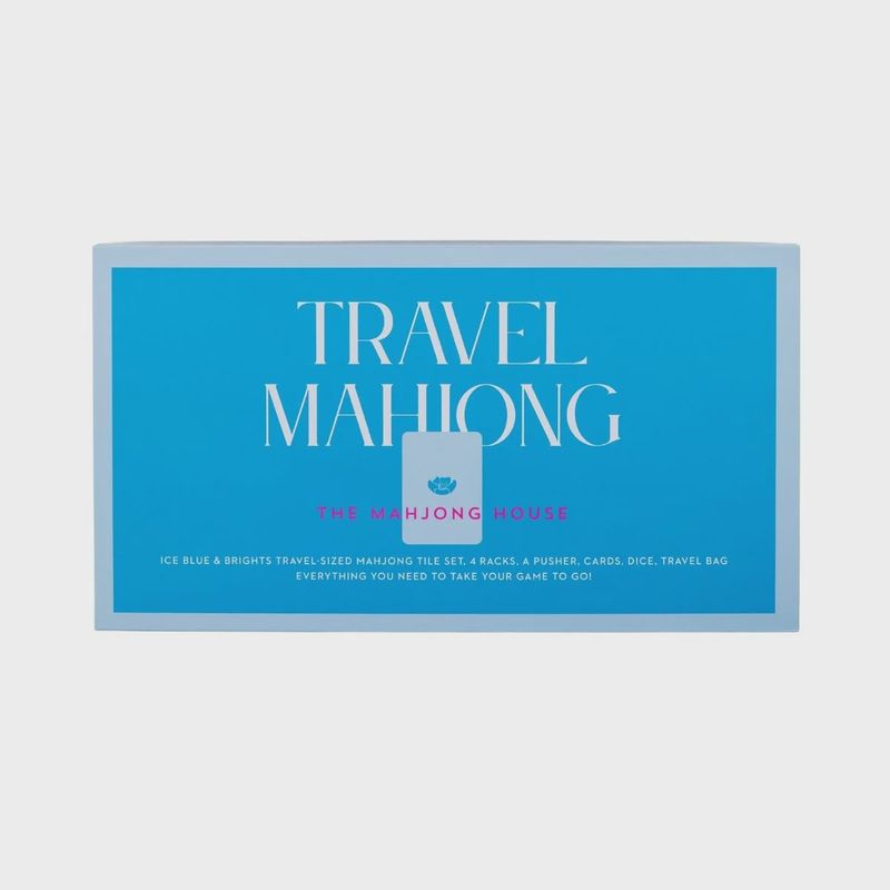 Ice Blue Travel Mahjong Set