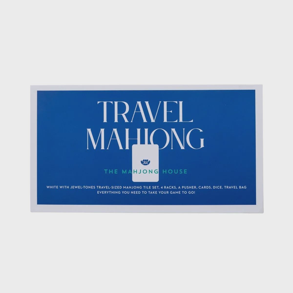 White with Jewel Tones Travel Mahjong Set