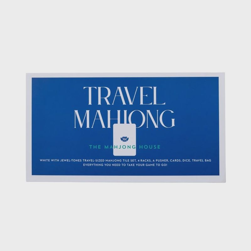 White with Jewel Tones Travel Mahjong Set