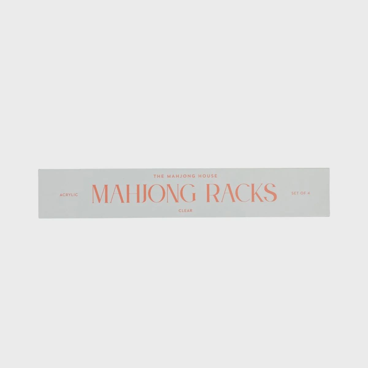 Set of 4 Clear Mahjong Racks