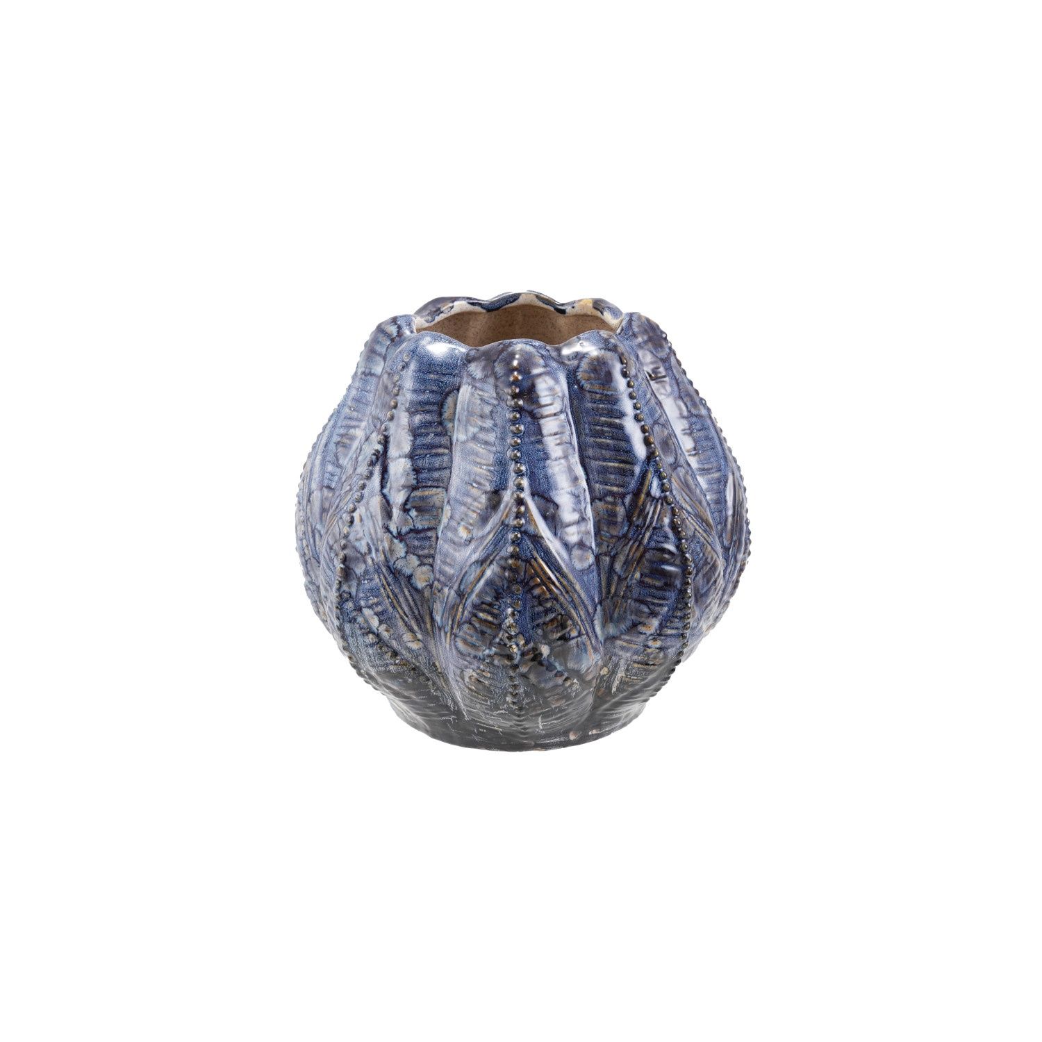 Embossed Blue Planter