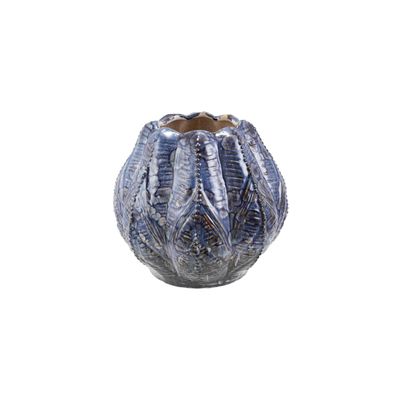 Embossed Blue Planter