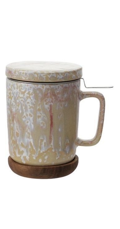 Stoneware Infuser Mug, Color: Desert Dawn