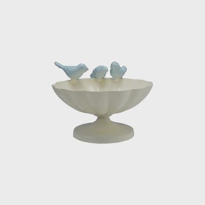 Decorative Scalloped Bowl with Birds