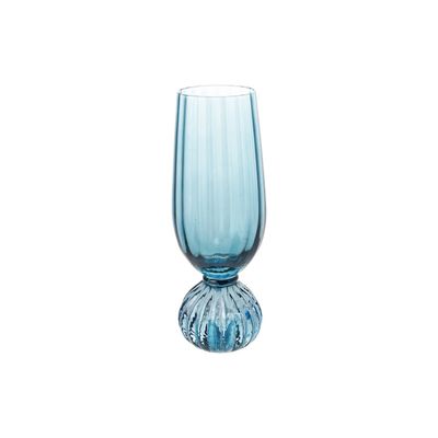 Pleated Blue Glass