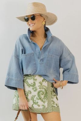 Dolled Up Denim Top