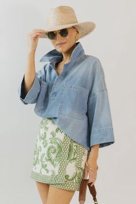 Dolled Up Denim Top