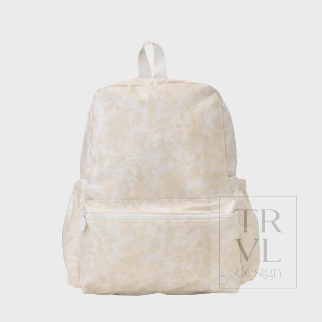 Bunny Toile Backpacker, Color: Sand