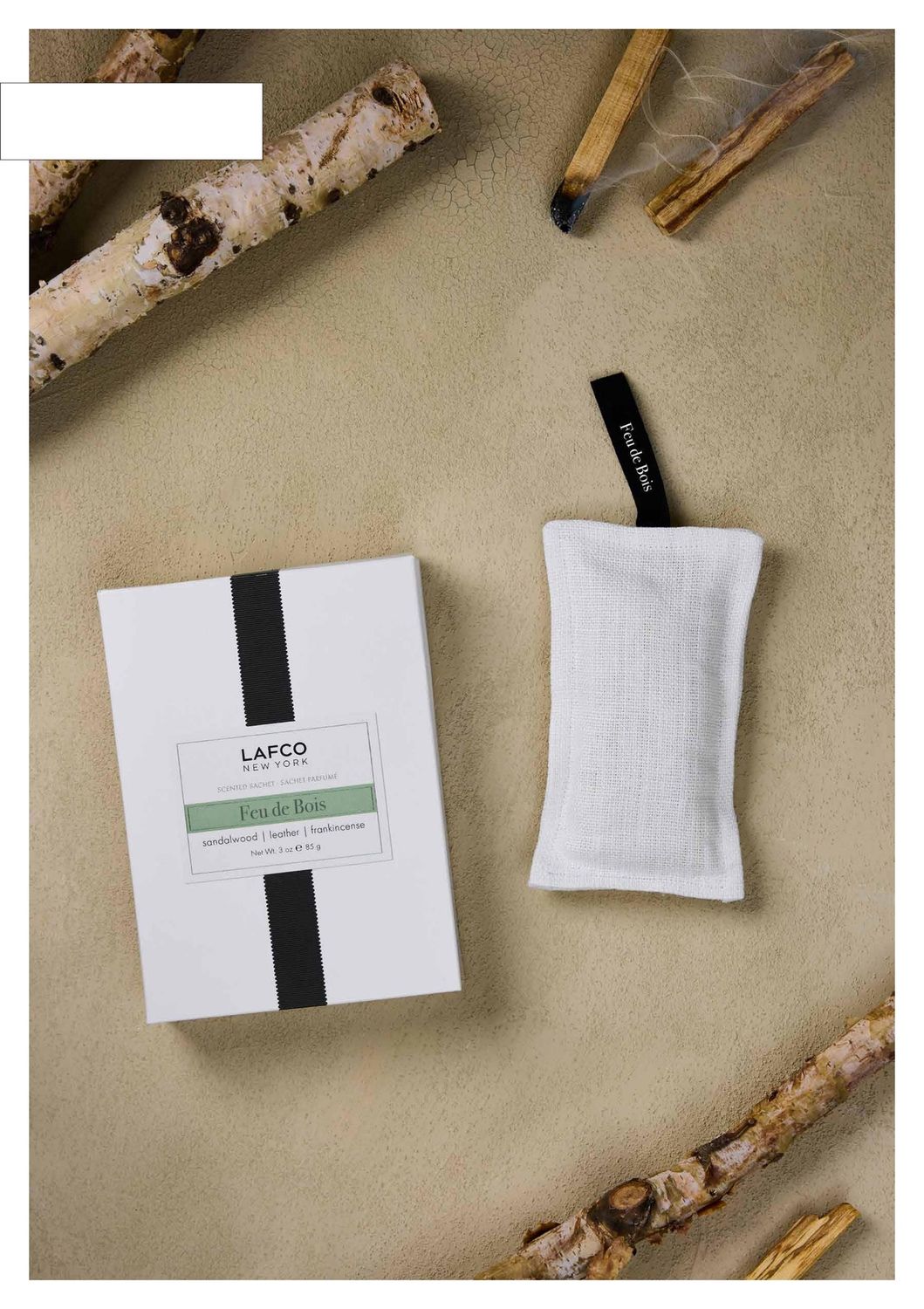 Scented Linen Sachet Feu de Bois