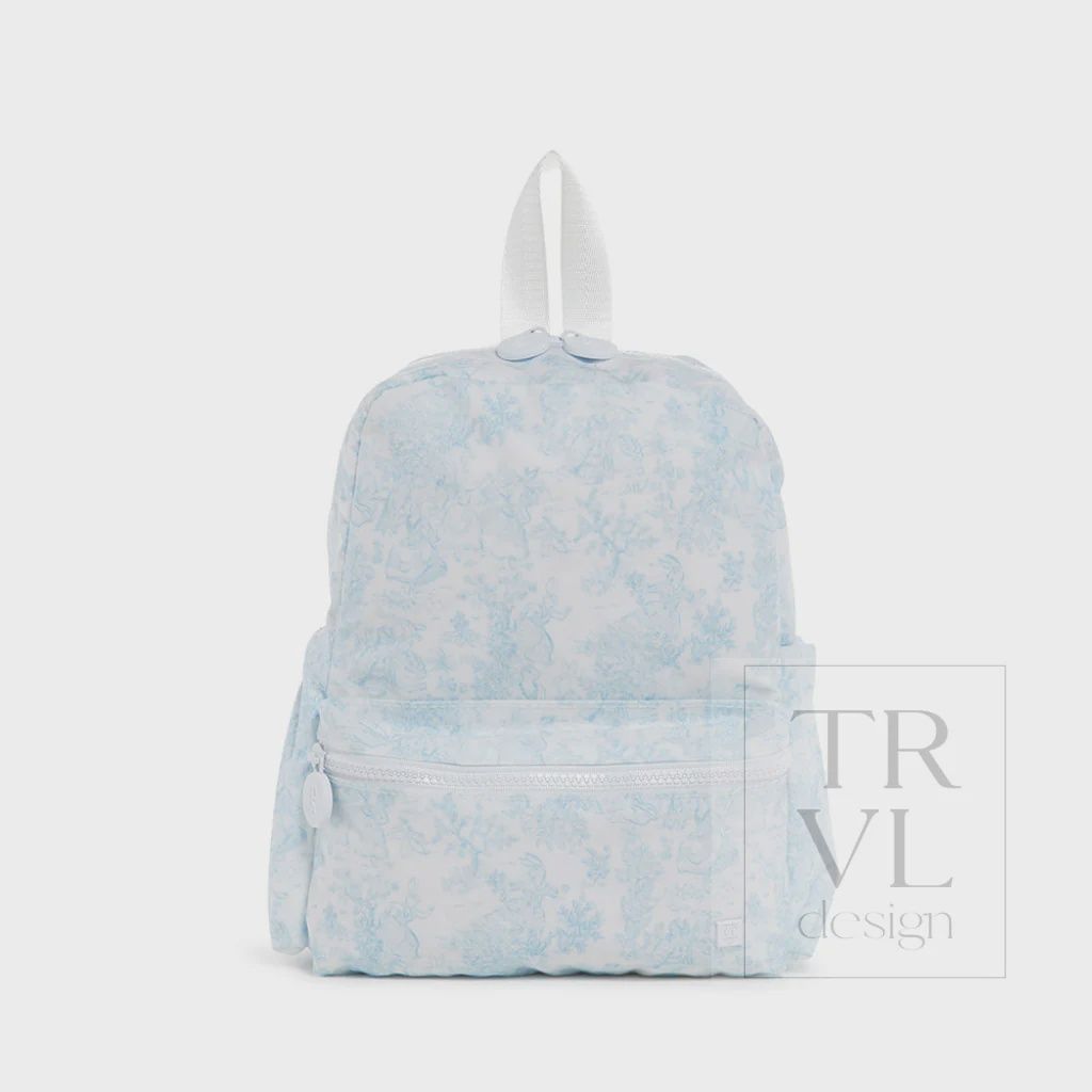 Bunny Toile Mini Backer, Color: Blue