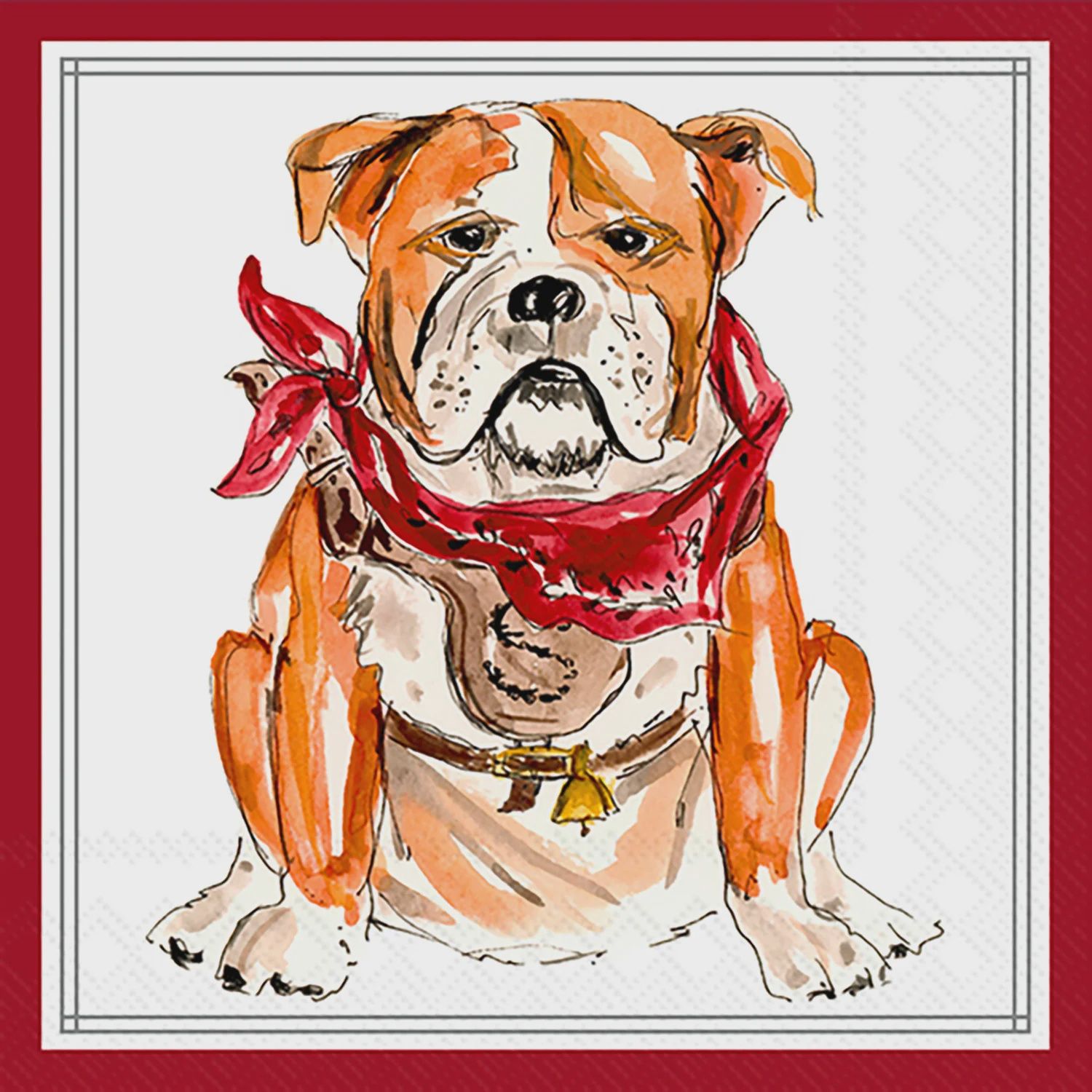 Maroon Bulldog Hometown Pride Cocktail Napkins