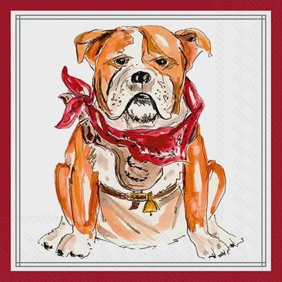 Maroon Bulldog Hometown Pride Cocktail Napkins