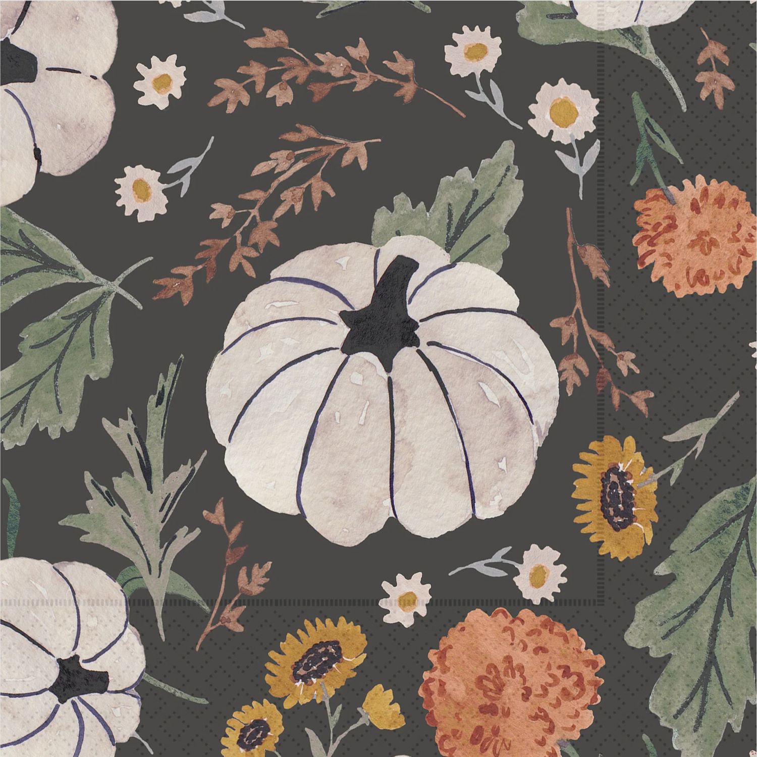 Floral Pumpkin Spread, Size: Cocktail Napkins