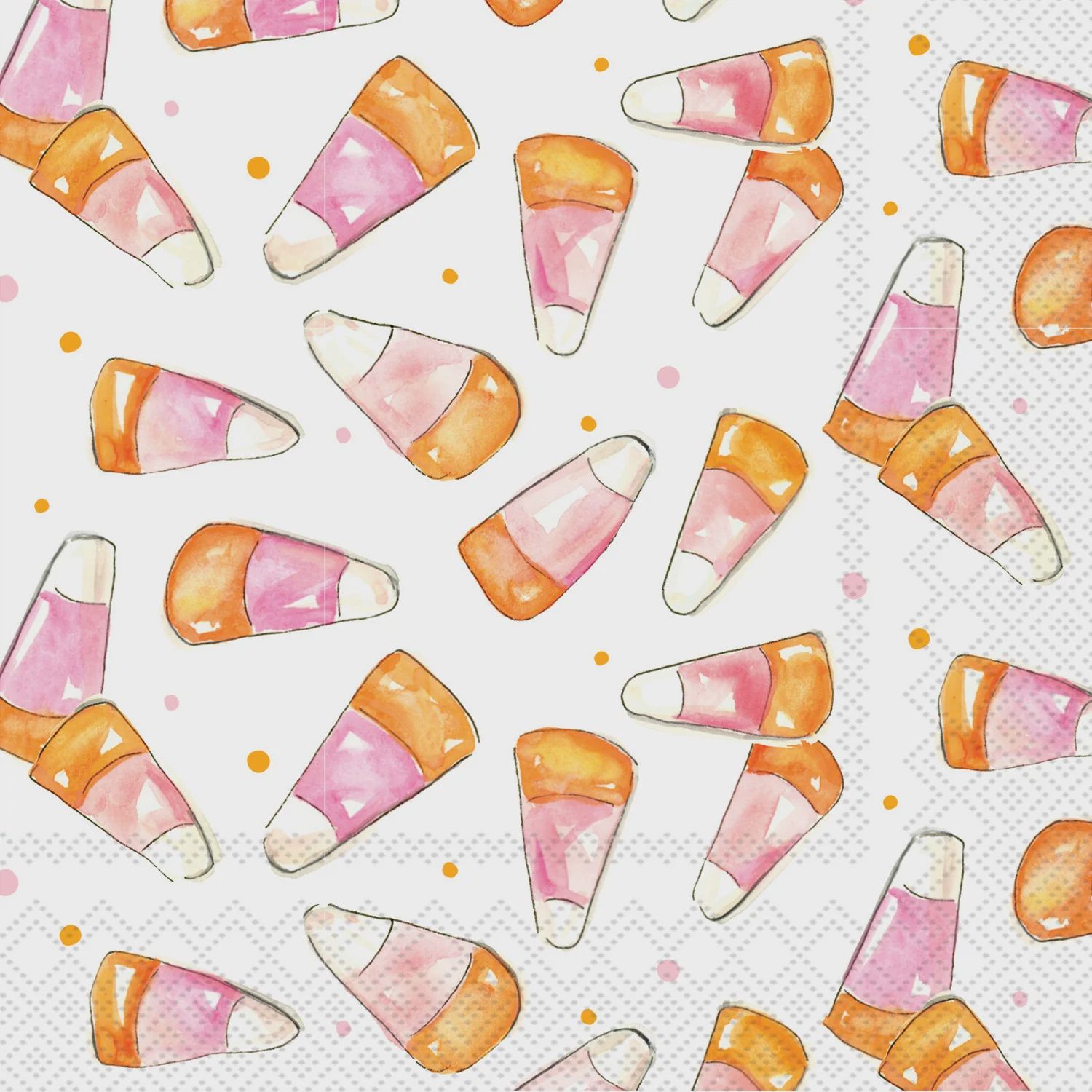 Pink Candy Corn Cocktail Napkins