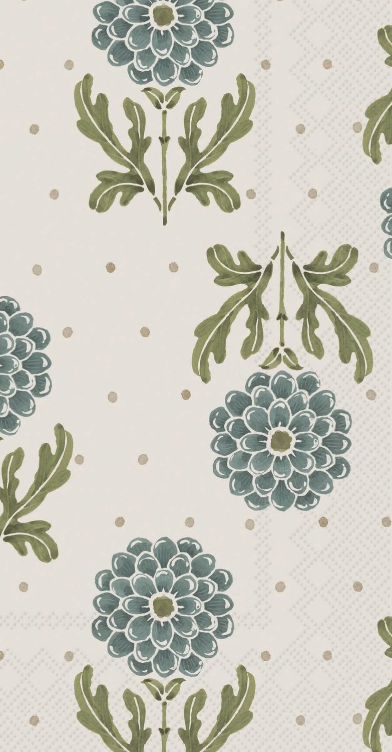 Simple Flower Blue Guest Napkins