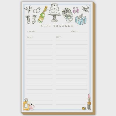 Bridal Gift Tracker Luxe Large Notepad