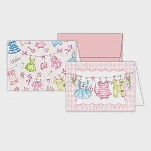 Baby Clothes on Clothesline Petite Note Combo
