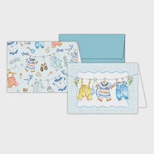Baby Clothes on Clothesline Petite Note Combo, Gender: Boy