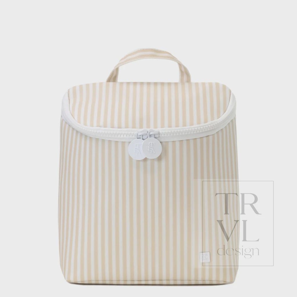 Pimlico Stripe Take Away Lunch Bag, Color: Sand